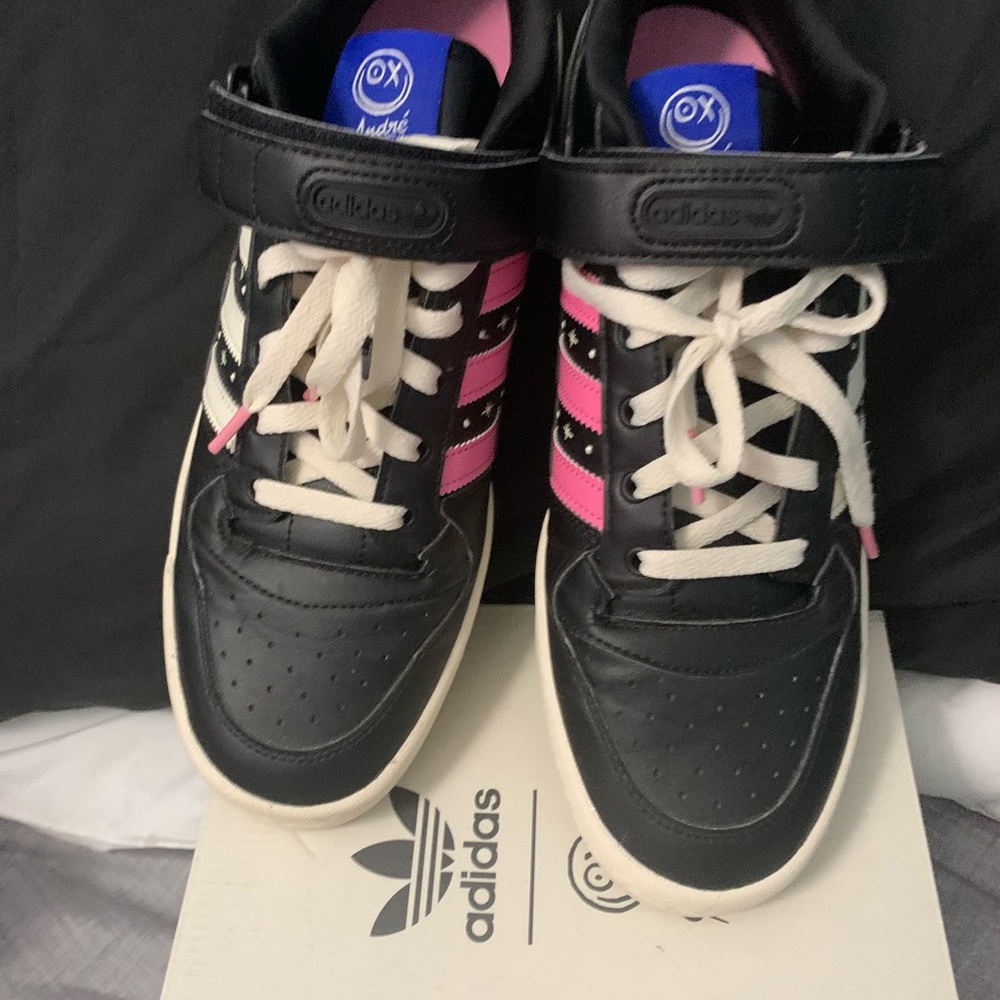 Adidas André Saraiva Black and Pink Sneakers size 11 sale